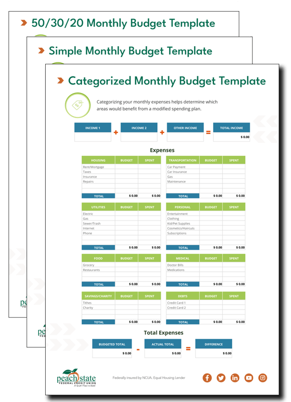 Three  Practical Budget Template Worksheets